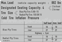 Aufkleber-Reifendruck 113000287A
